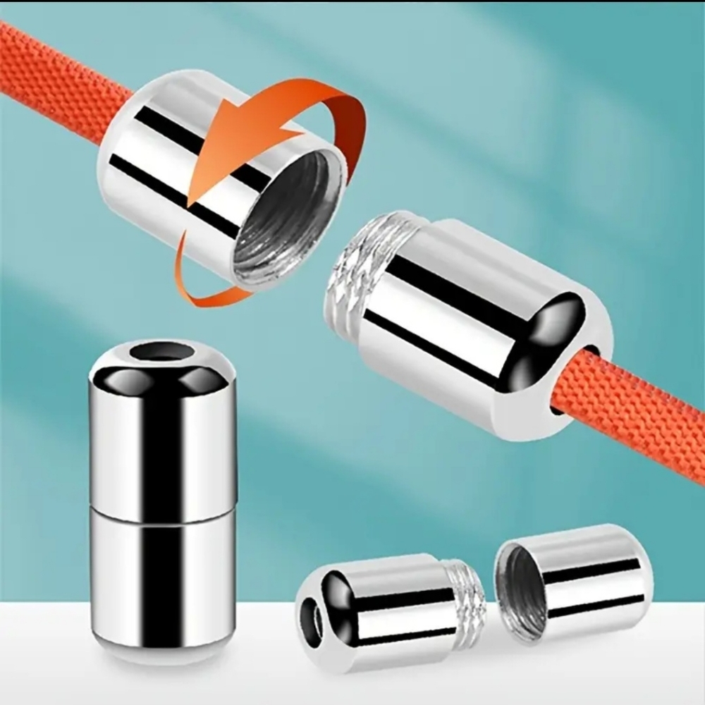 Shoelace for running With  2 Screw Buckles Never Tie your Shoes Again